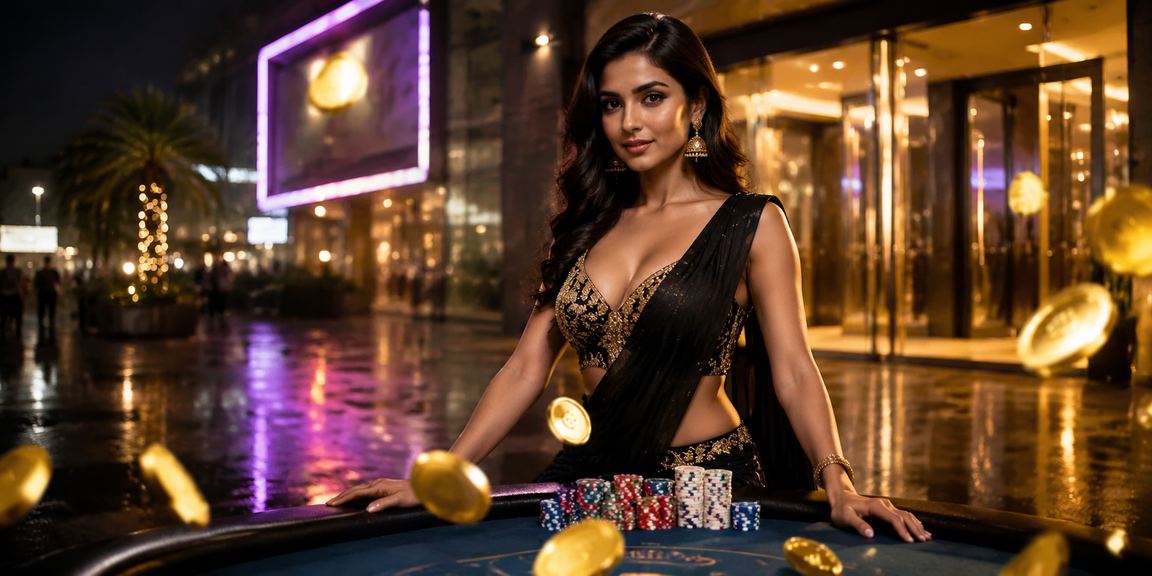 Neon-lit slots gaming VIP player in Delhi casino